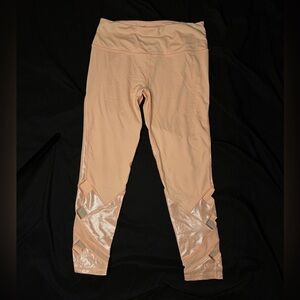 Victoria's Secret Sport Peach Knockout Leggings with Shimmer Panels
